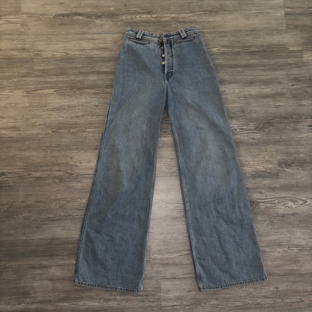 Acne Studios High Waisted Wide Leg Jeans